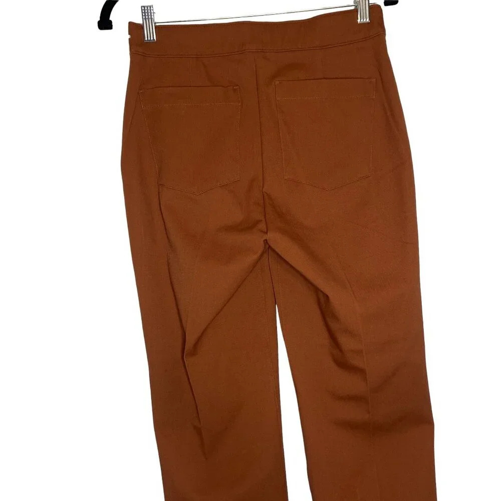 NWT SPANX Womens On The Go Ankle Slim Straight Pants Bronze Glow-sz Medium - Picture 9 of 10